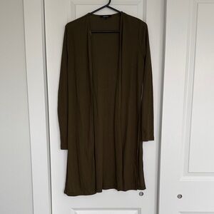 Ambiance Green Ribbed Cardigan